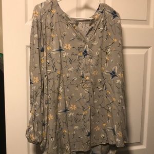 Loft Grey Blouse